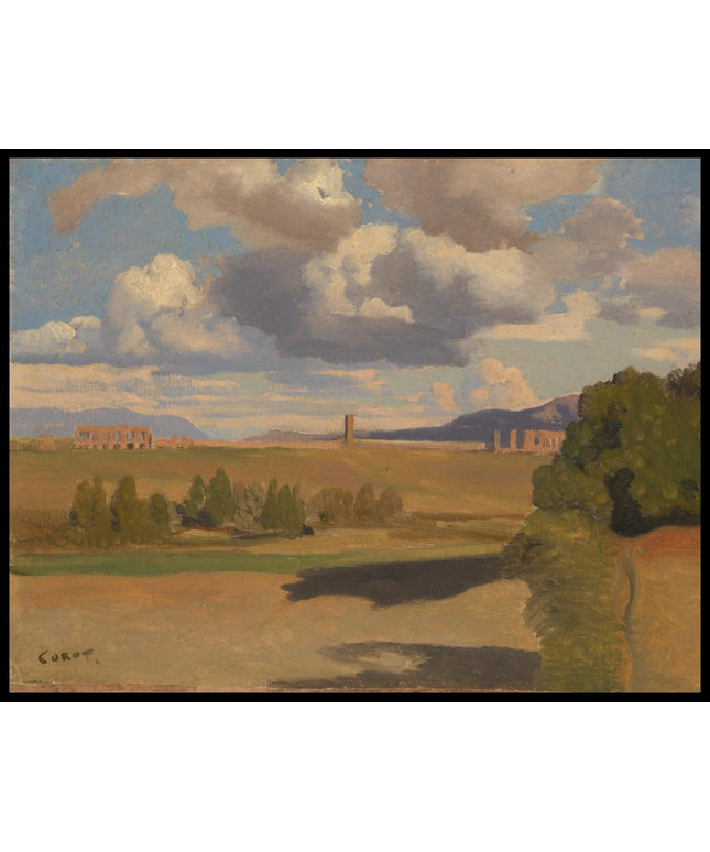 The Roman Campagna, with the Claudian Aqueduct