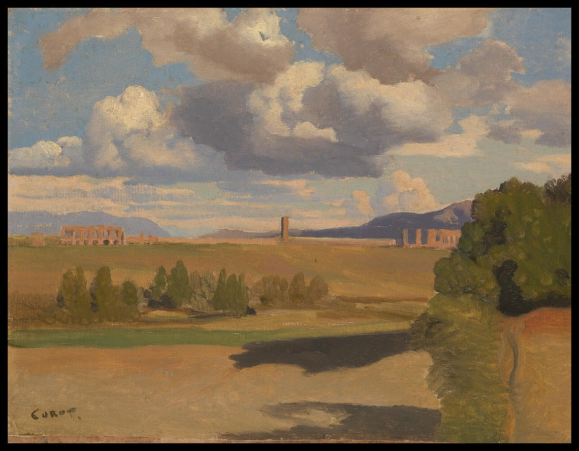 La Campagna romaine, avec l'aqueduc de Claude