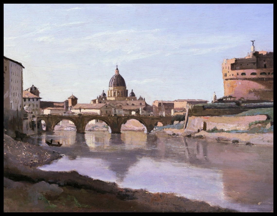 Le pont et le Castel Sant'Angelo avec la Cupola de St.
