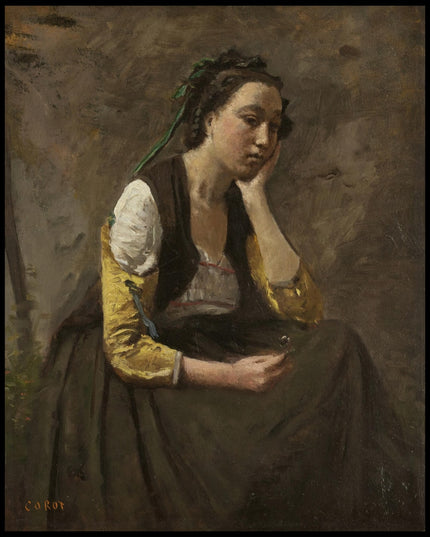 Woman Resting on Her Elbow