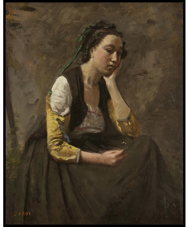 Woman Resting on Her Elbow