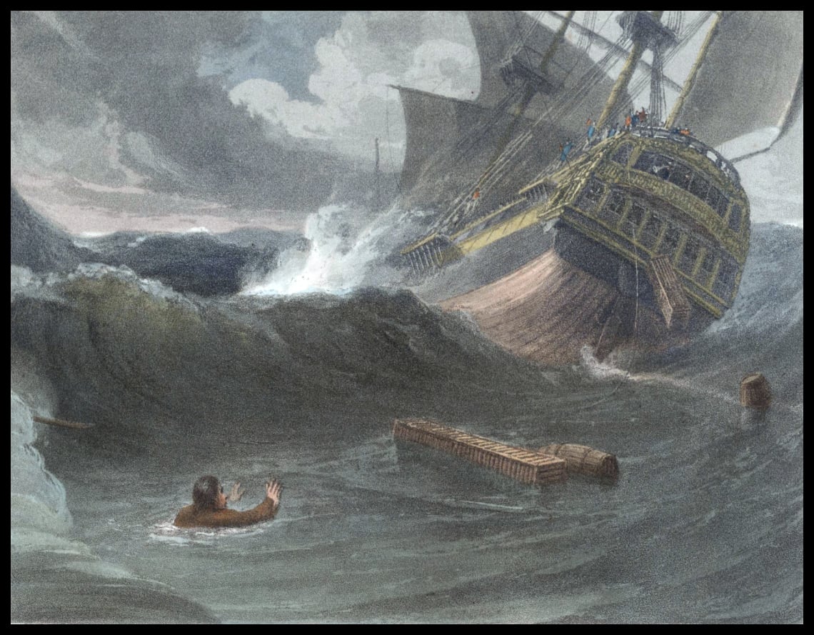 Un homme à la mer