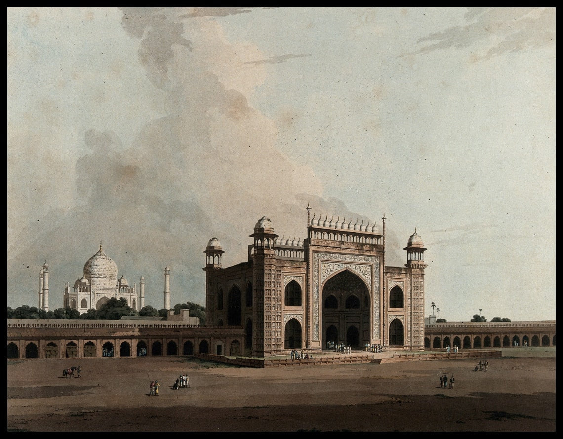 Passerelle vers le Taj Mahal
