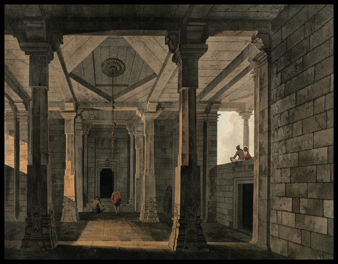 Intérieur d'un temple hindou