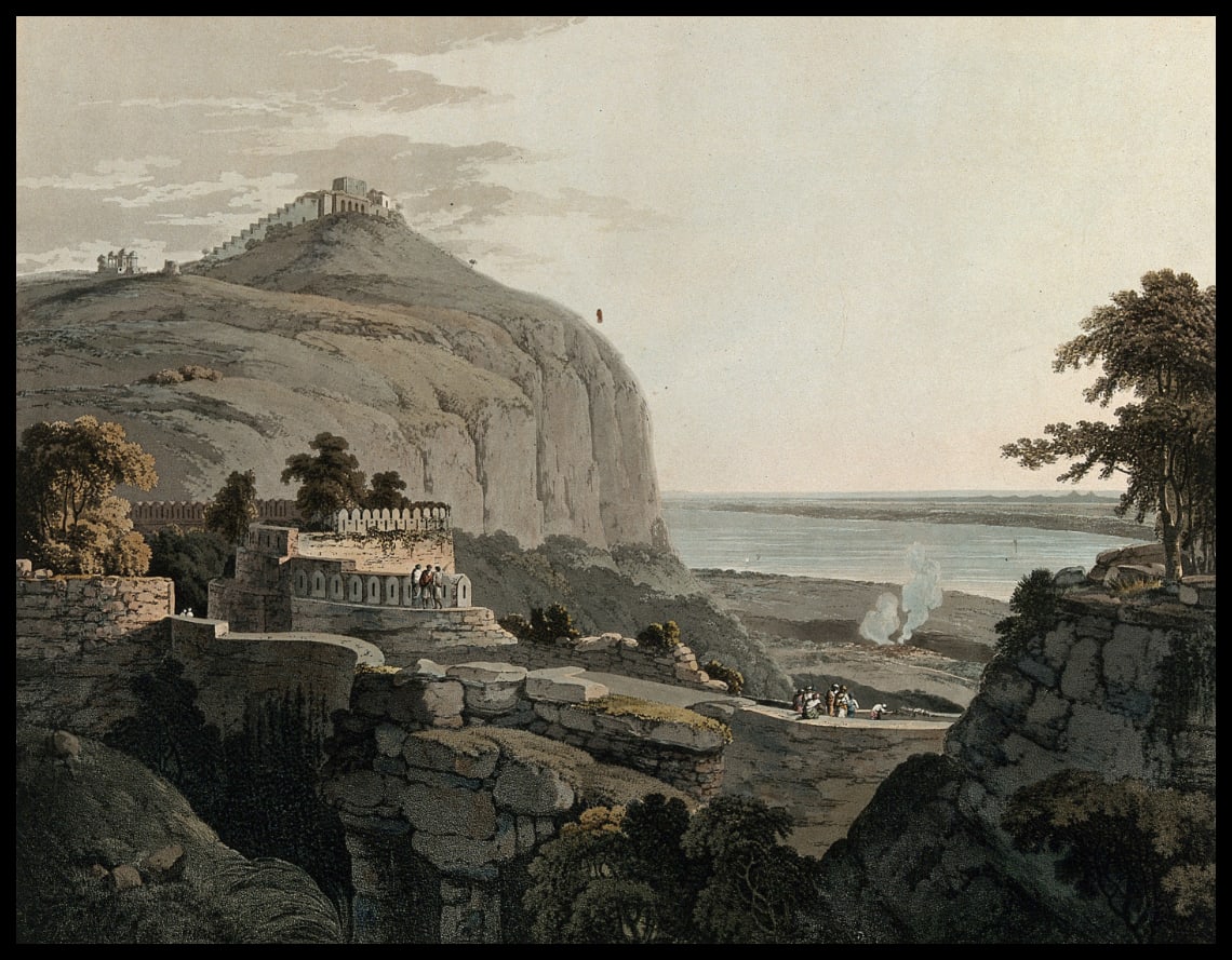 Paysage avec fort Rohtasgarh