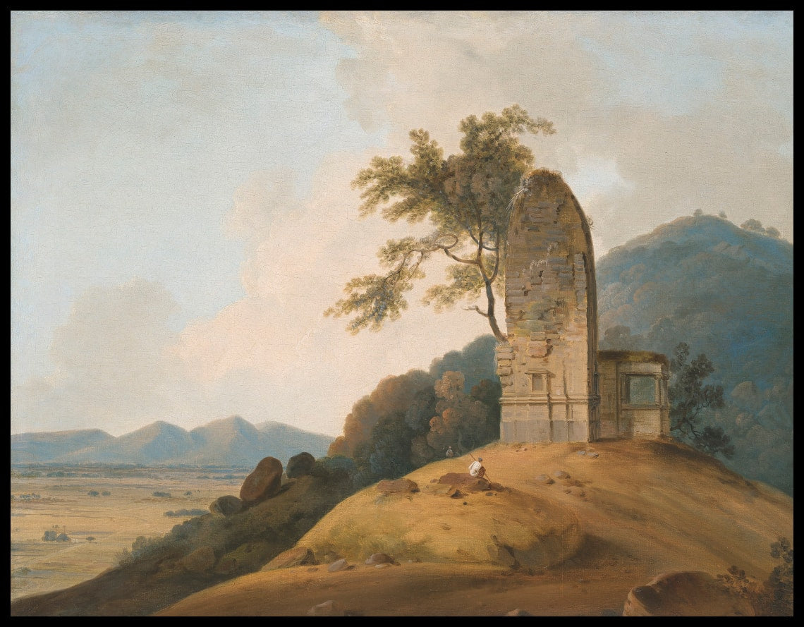 A ruined Hindu temple