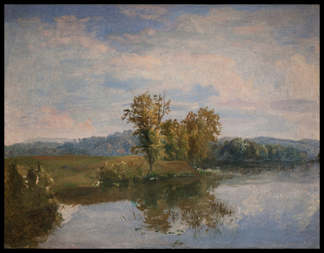 Une vue du lac Vejl près de Silkeborg, Jutland