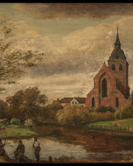 St Knud's Church by the River in Odense. Autumn