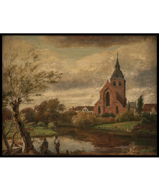 St Knud's Church by the River in Odense. Autumn