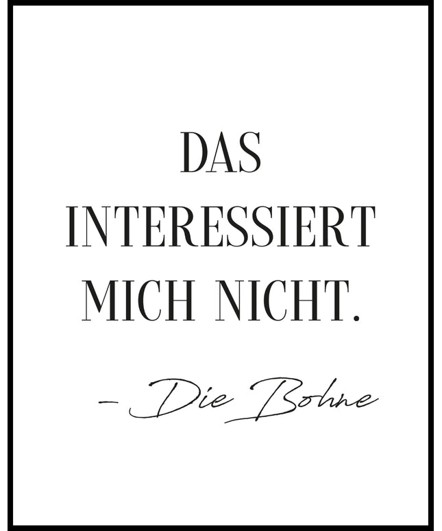 Die Bohne Poster