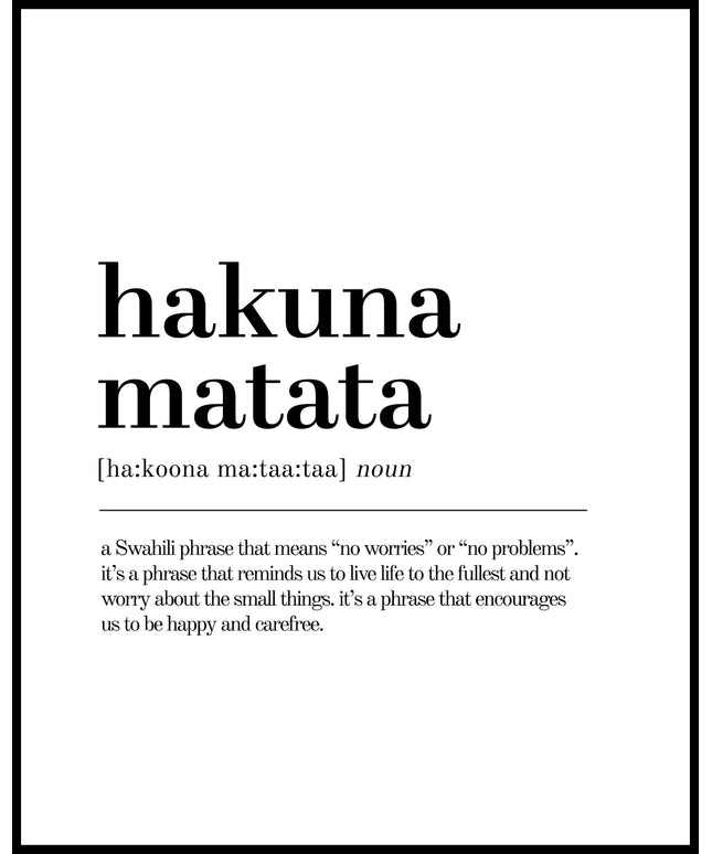 Definition Hakuna Matata