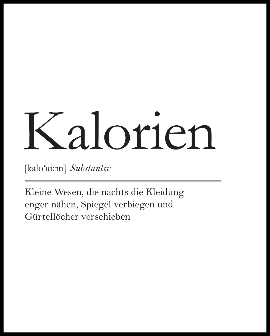 Definition of calories