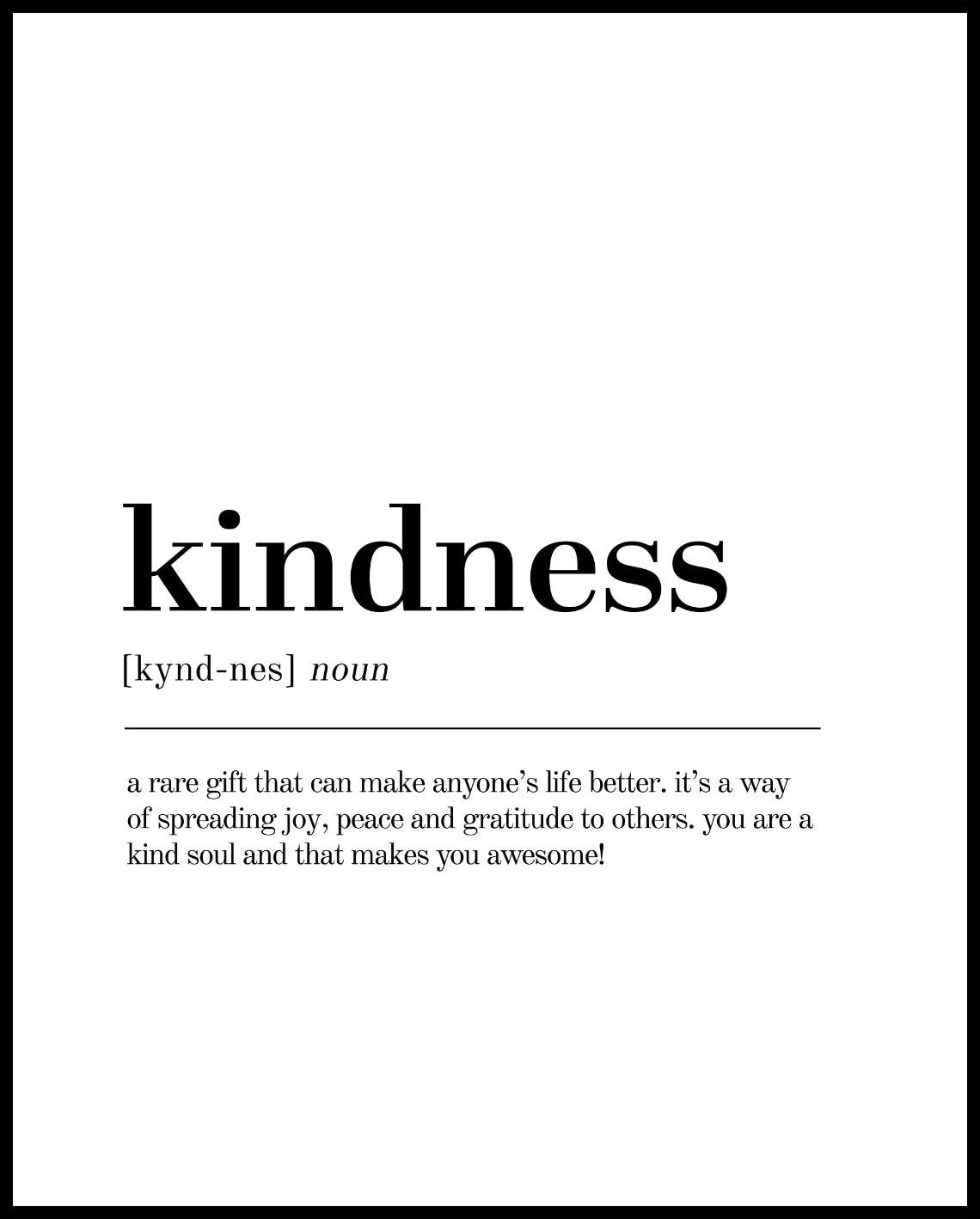 Definition Kindness