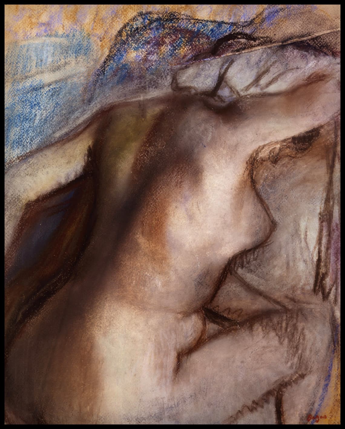 Après le bain, femme qui se sèche