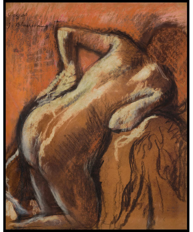 Nach dem Bad, sich abtrocknende Frau