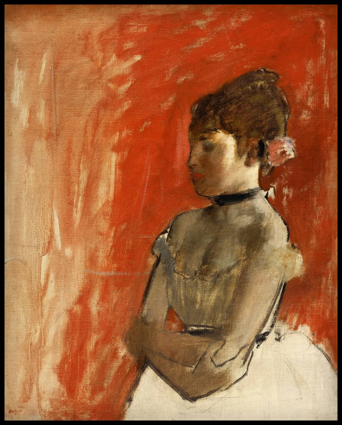 Danseur de ballet avec bras croisés