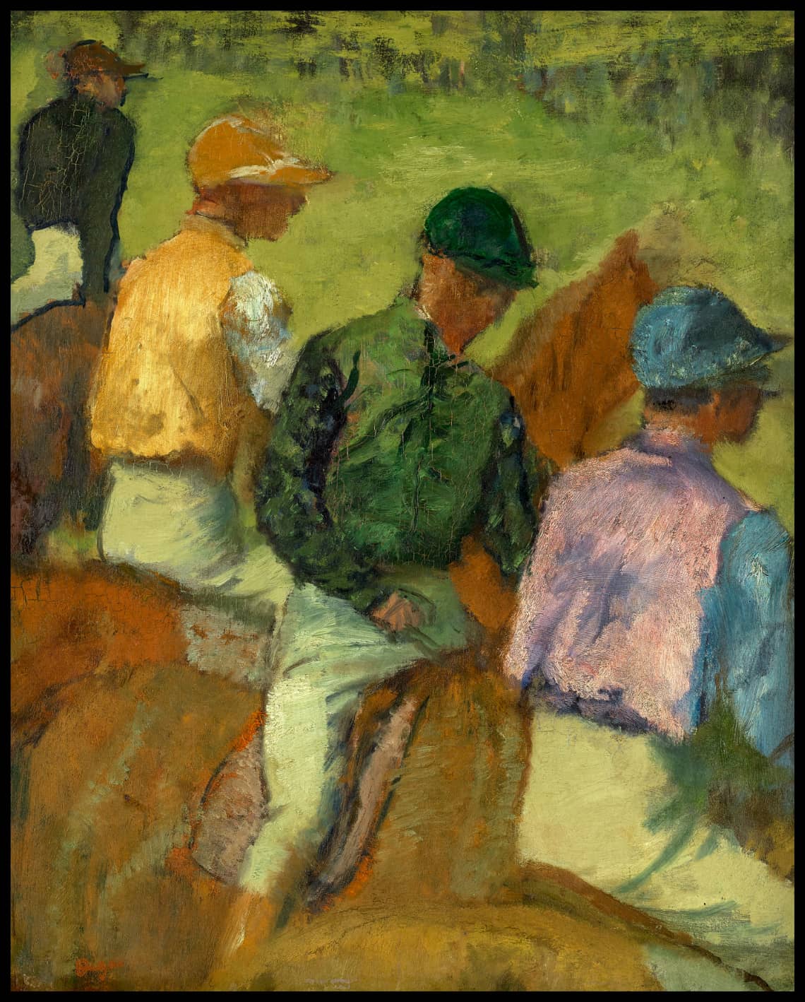 Quatre jockeys