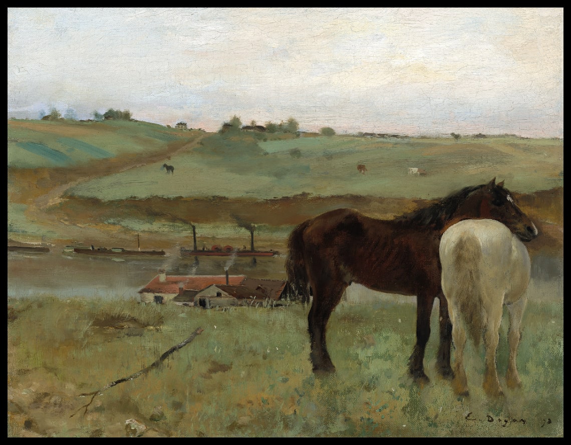 Horses in a Meadow (Chevaux dans un pré)