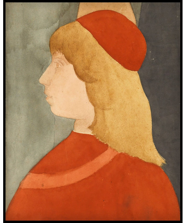 Vu De Profil; Copie D’apres ‘les Funérailles De St. Baernardin’ De Pinturicchio