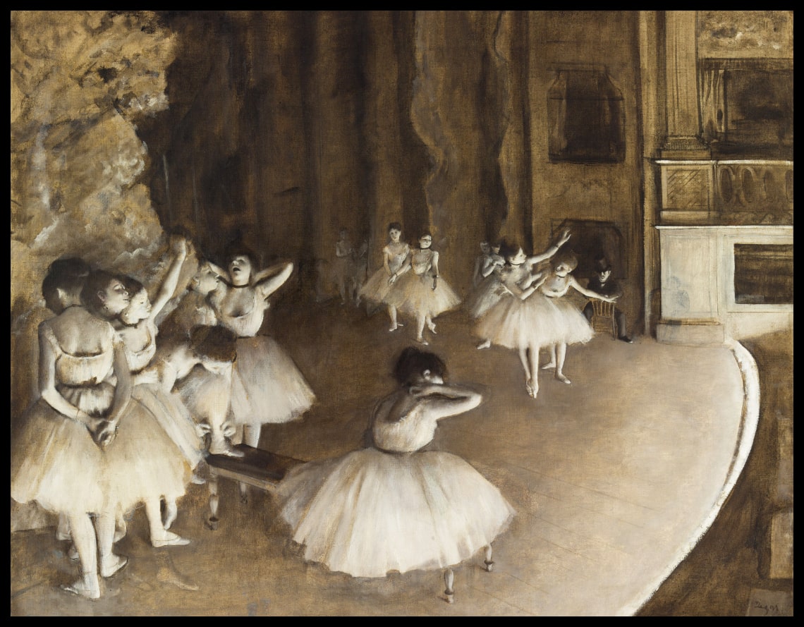 La répétition du ballet sur scène