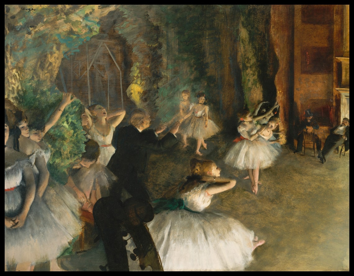 La répétition du ballet en scène