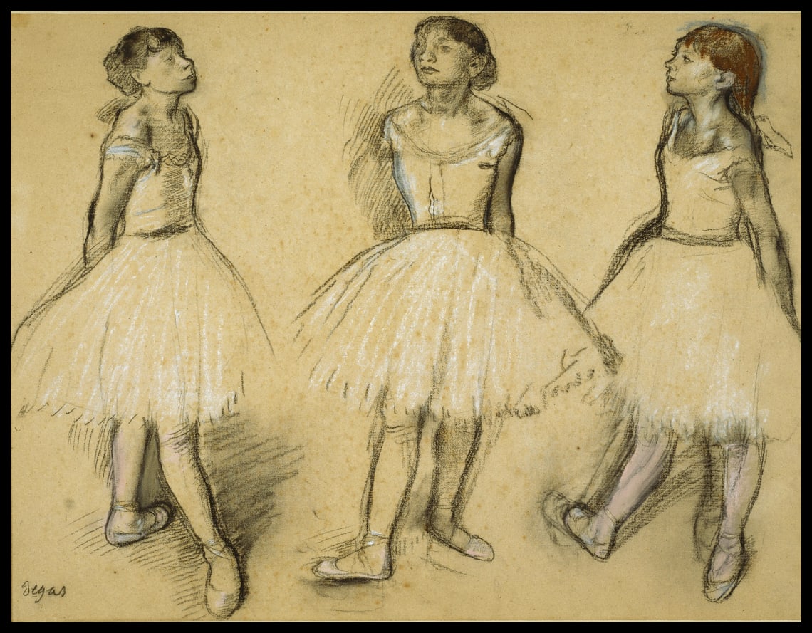 Trois études d'un danseur en quatrième position