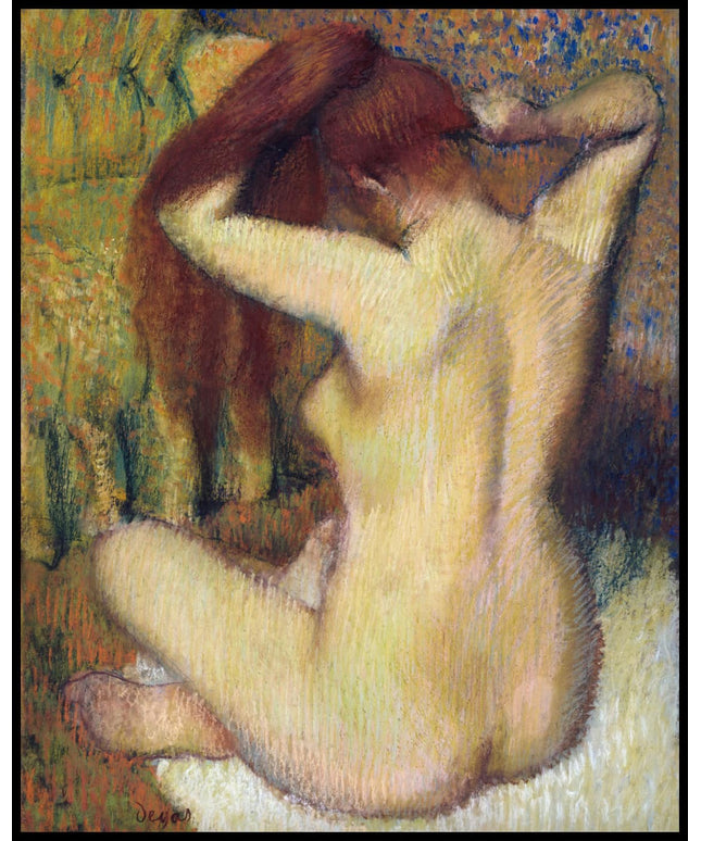 Woman Combing Her Hair