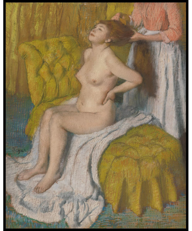 Woman Having Her Hair Combed