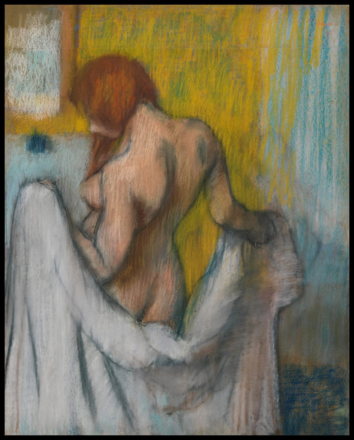 Femme avec une serviette