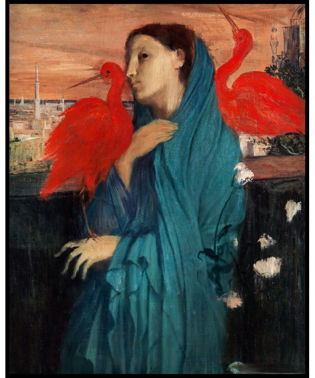 Young Woman with Ibis