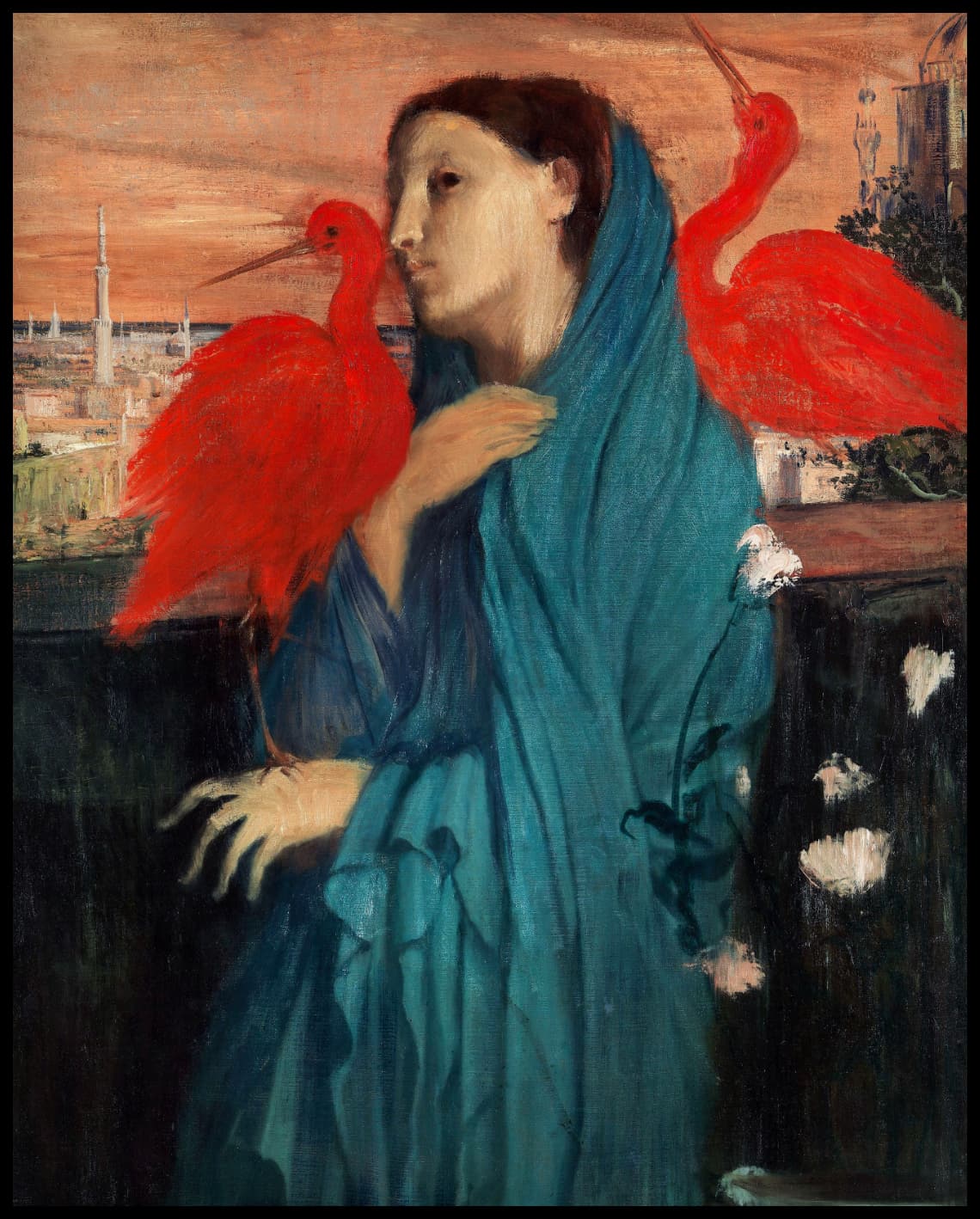 Jeune femme avec ibis