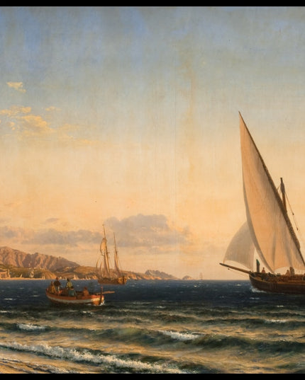 Evening by the Mediterranean. In the background, Marseille and the island of If