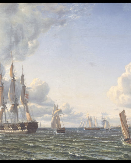 The line ship Valdemar crosses the Sound in a fresh breeze