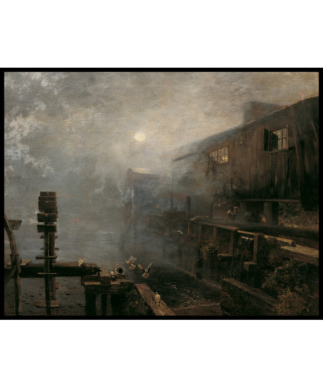 Sägemühle im Morgennebel