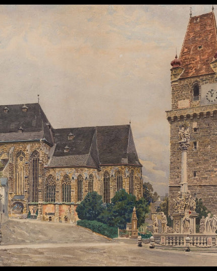 Blick auf die Kirche von Perchtoldsdorf