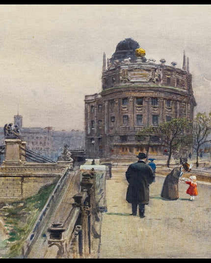 Blick auf die Urania in Wien