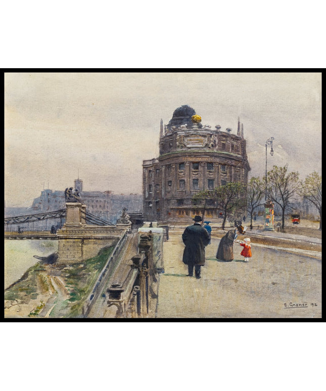 Blick auf die Urania in Wien