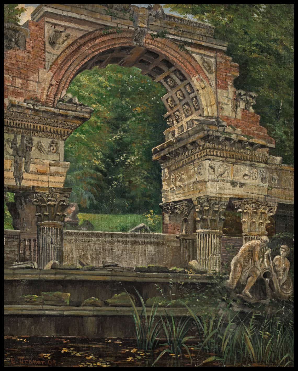Römische Ruine im Schlosspark von Schönbrunn