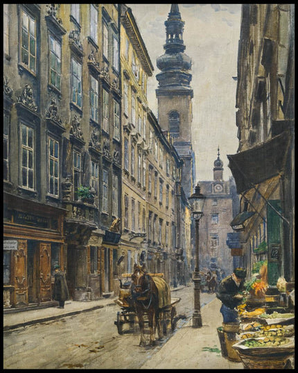 Wien, Sonnenfelsgasse mit Blick gegen die Universitätskirche und das ehemalige Jesuitenkolleg