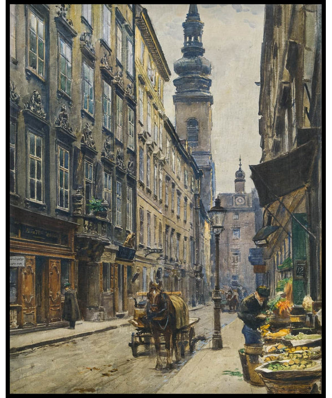 Wien, Sonnenfelsgasse mit Blick gegen die Universitätskirche und das ehemalige Jesuitenkolleg