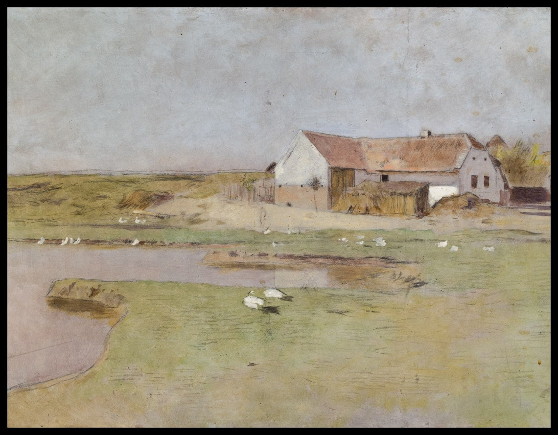 Farmhouse with duck pond View from Kotting-Neusiedl