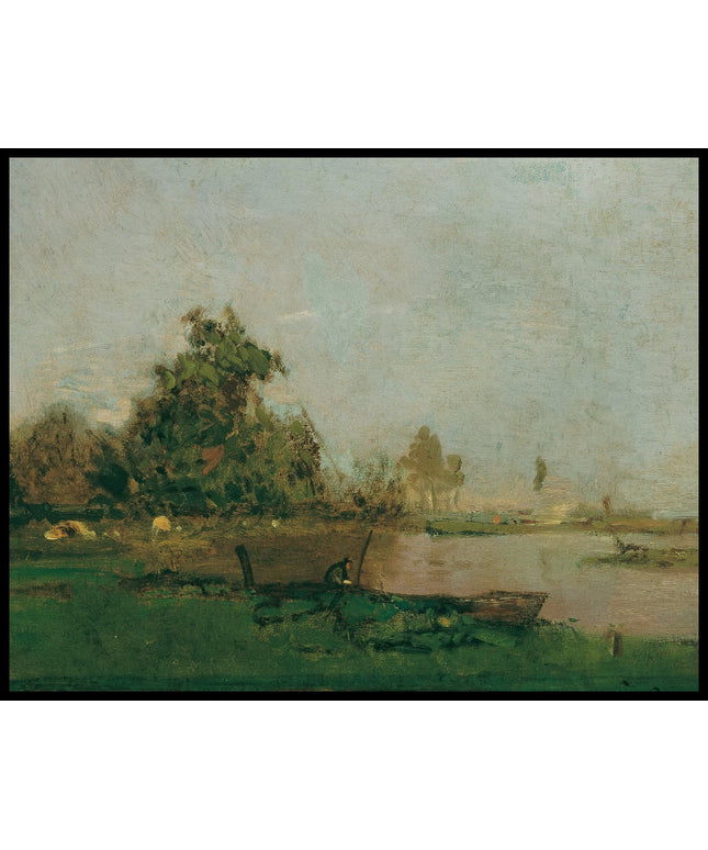 Flusslandschaft mit Boot