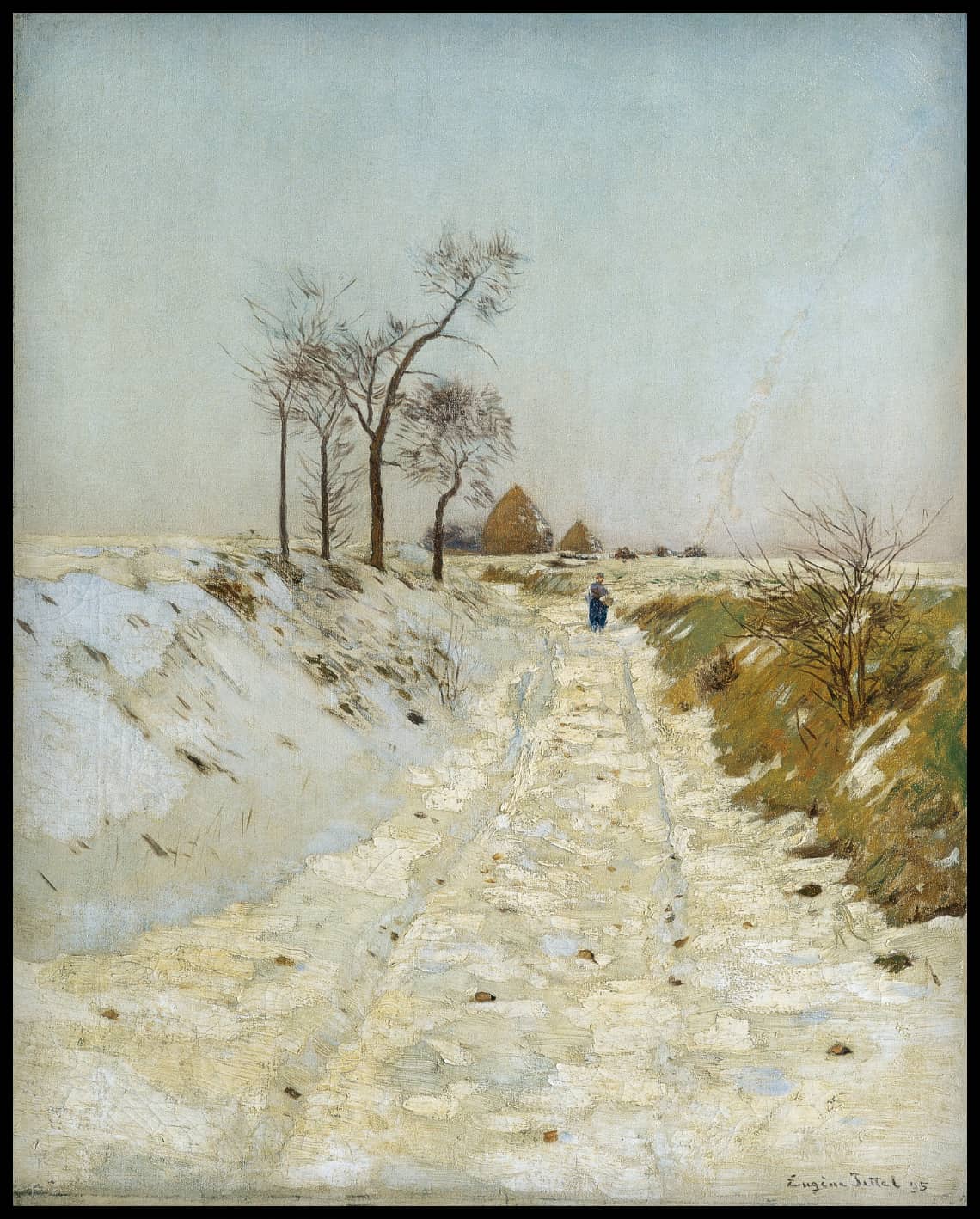 Hohlweg im Winter