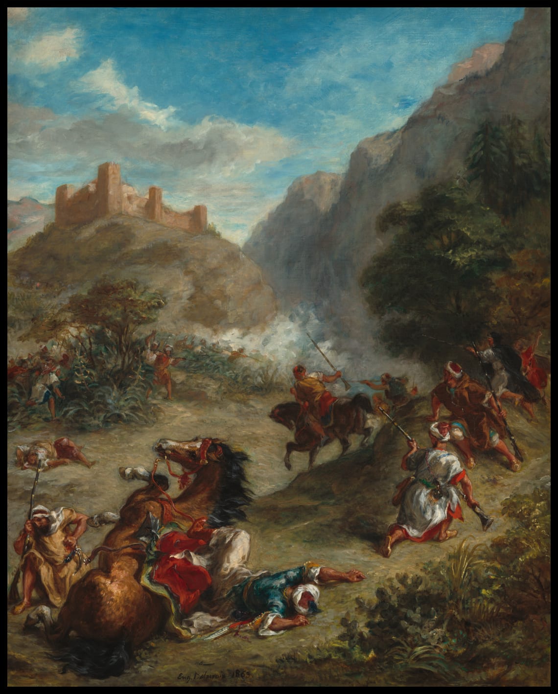Arabs skirmishing in the mountains