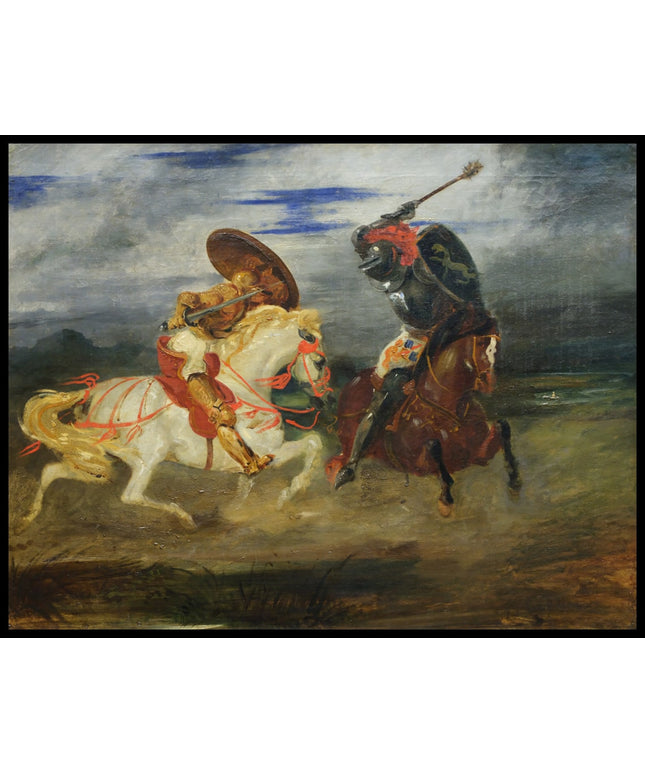 Confrontation of knights in the countryside