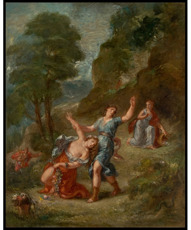 Four Seasons: Spring, Eurydice bitten by a serpent while picking flowers