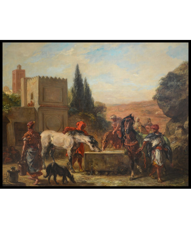 Horses at a Fountain
