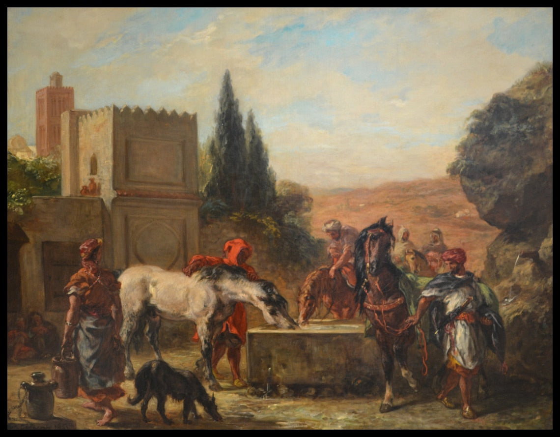 Chevaux à une fontaine