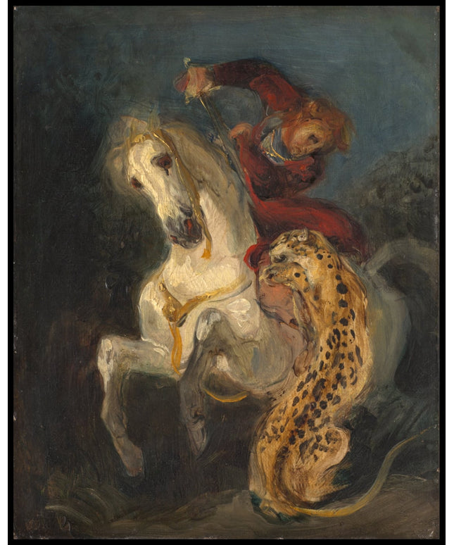 Rider attacked by a jaguar