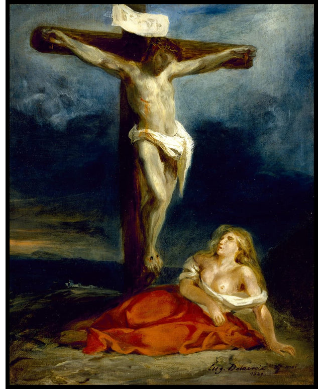 Saint Mary Magdalene at the foot of the cross